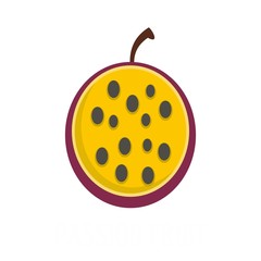 Passion fruit icon. Flat illustration of passion fruit vector icon isolated on white background