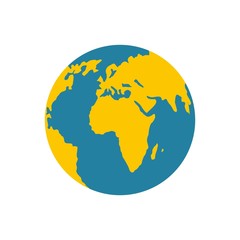 Our planet icon. Flat illustration of our planet vector icon isolated on white background