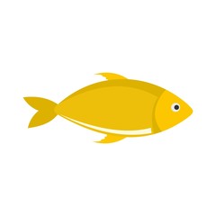 Fish icon. Flat illustration of fish vector icon isolated on white background