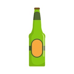 Bottle beer icon. Flat illustration of bottle beer vector icon isolated on white background