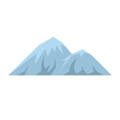 Climbing on mountain icon. Flat illustration of climbing on mountain vector icon isolated on white background