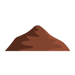 Asian mountain icon. Flat illustration of asian mountain vector icon isolated on white background