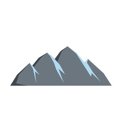 Large mountain icon. Flat illustration of large mountain vector icon isolated on white background