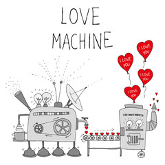 love machine - obrazy, fototapety, plakaty
