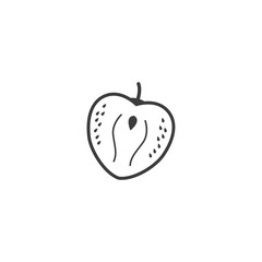 Strawberry icon. sign design