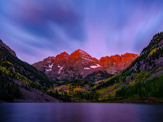 Alpenglow on the Maroon Bells