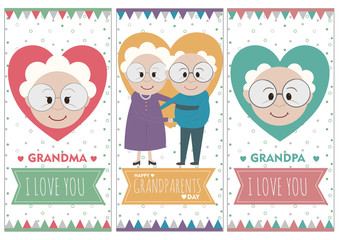 Grandparents Day Card - obrazy, fototapety, plakaty