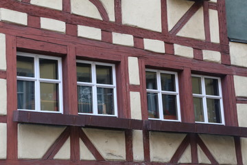 Tudor style house / Facades of houses in the old style