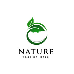 World nature leaf essential logo