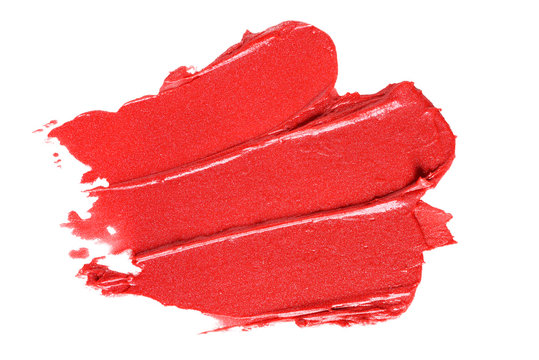 Smear paint of lipstick