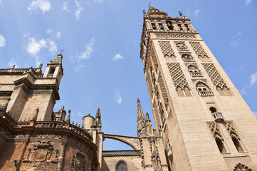 Historic buildings and monuments of Seville, Spain. Catedral de Santa Maria de la Sede.