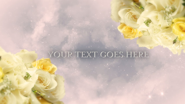 Dreamy Clouds & Roses Title