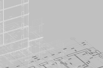 Background of architectural technical drawing