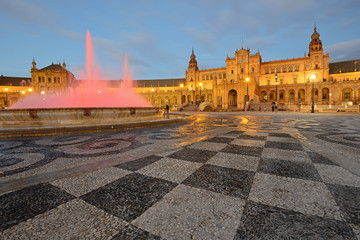 The Square of Spain, Seville, Spain  - obrazy, fototapety, plakaty