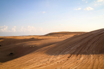 Fototapeta na wymiar Sandwüste im Abendlicht, Wüste