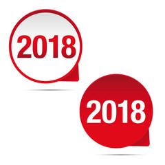 2018 sign bubble vector