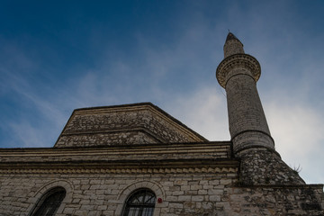 Close up of  Aslan Pasha Mosque in the fortress of Ioannina in Greece