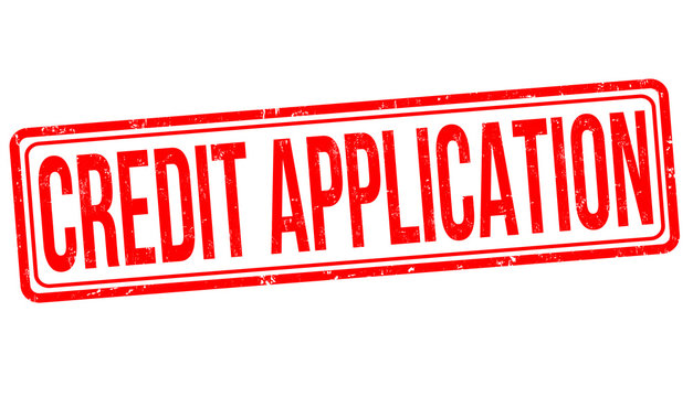 Credit application grunge rubber stamp