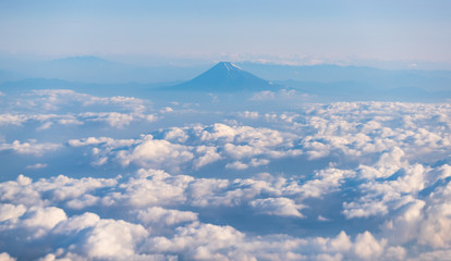 Mt.Fuji with sea of cloud in summer