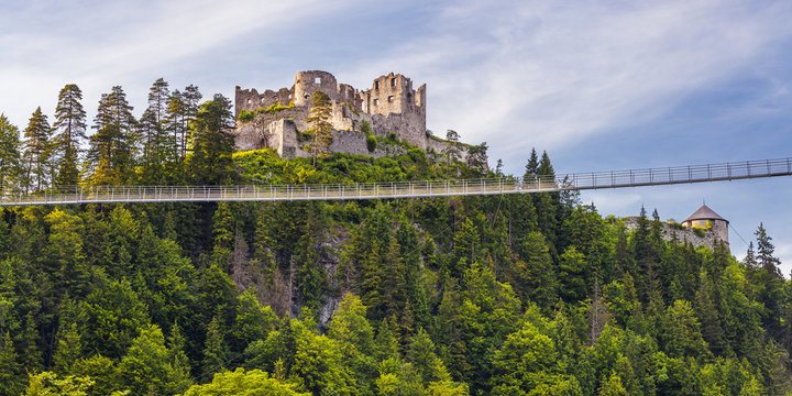 Ruins of Ehrenberg Castle and Highline 179 (Reutte, Tirol, Austria)