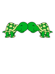 kuscheln küssen liebe verliebt 2 freunde paar pärchen klein schildkröte süß niedlich comic cartoon clipart land beine