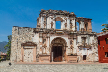 Ruins of the Church and Convent of Society of Jesus in Antigua Guatemala city