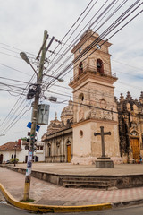 Obraz premium GRANADA, NICARAGUA - APRIL 28, 2016: La Merced church in Granada, Nicaragua