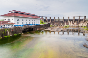 Gatun dam and power generating station building, Panama