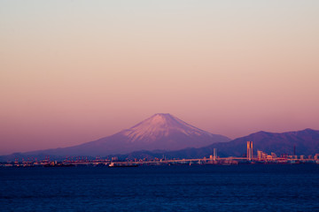 海ほたるから見える富士山