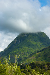 Obraz na płótnie Canvas Mountains rural view of Baja Verapaz, Guatemala.