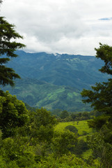Mountains panoramic views in Guatemala central america.