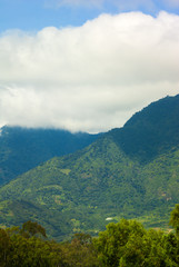 Fototapeta na wymiar Beautiful mountains scenery in spring in Guatemala