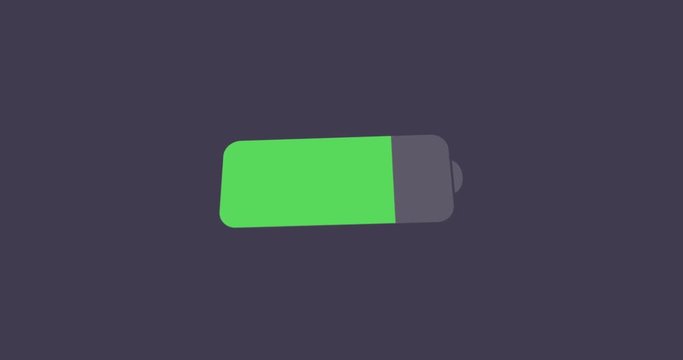 modern battery icon on sample background