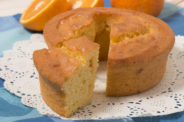 homemade orange cake