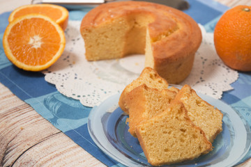 homemade orange cake