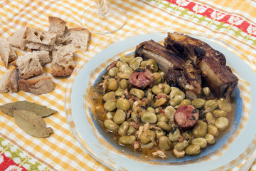 Portuguese faba beans meal