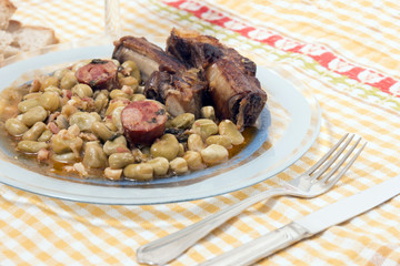Portuguese faba beans meal