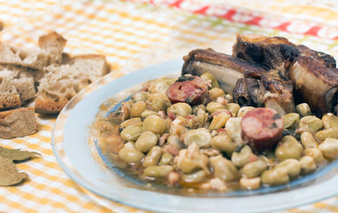 Portuguese faba beans meal