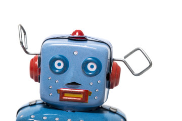 Vintage tin robot toy