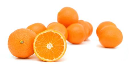 orange mandarines heap