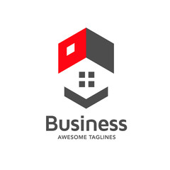 roofing house business company. simple house logo vector, unique roofing Real estate service, roofing construction logo