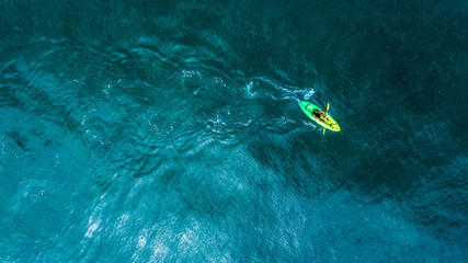 Fototapeta na wymiar Aerial Image from kayaking on Ocean