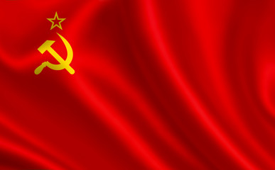 Soviet Union flag (USSR).  A series of "Flags of the world." ( The country - Soviet Union (USSR)) 