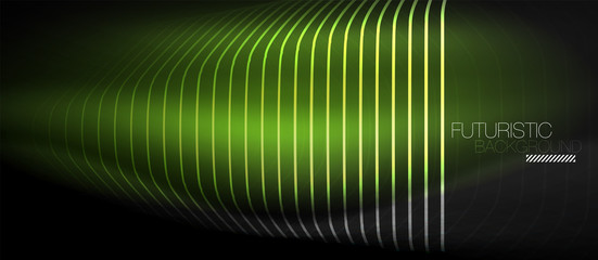 Neon glowing techno lines