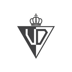 initial two letter half logo triangle UA to UZ black