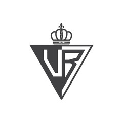 initial two letter half logo triangle UA to UZ black