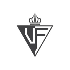 initial two letter half logo triangle UA to UZ black