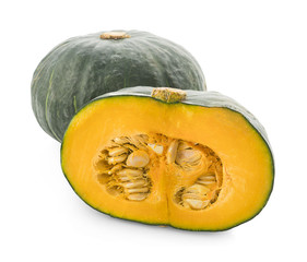 Japanese pumpkin on white background