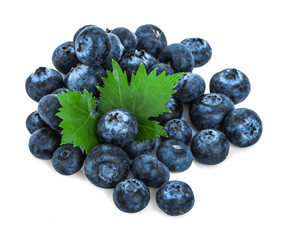 blueberries isolated on white background