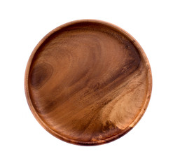 wood plate top view